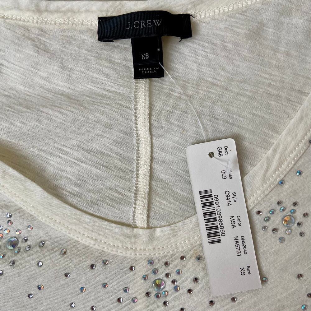 J. Crew Rhinestone Tee Shirt - Picture 4 of 5